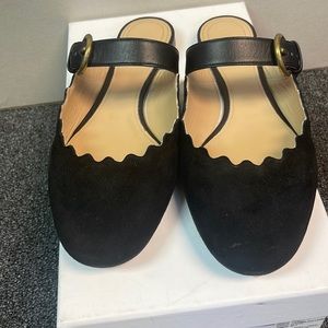 Chloe Slides Size 6 1/2 Black Suede